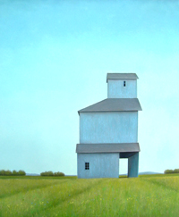 Pale Blue Grain Elevator